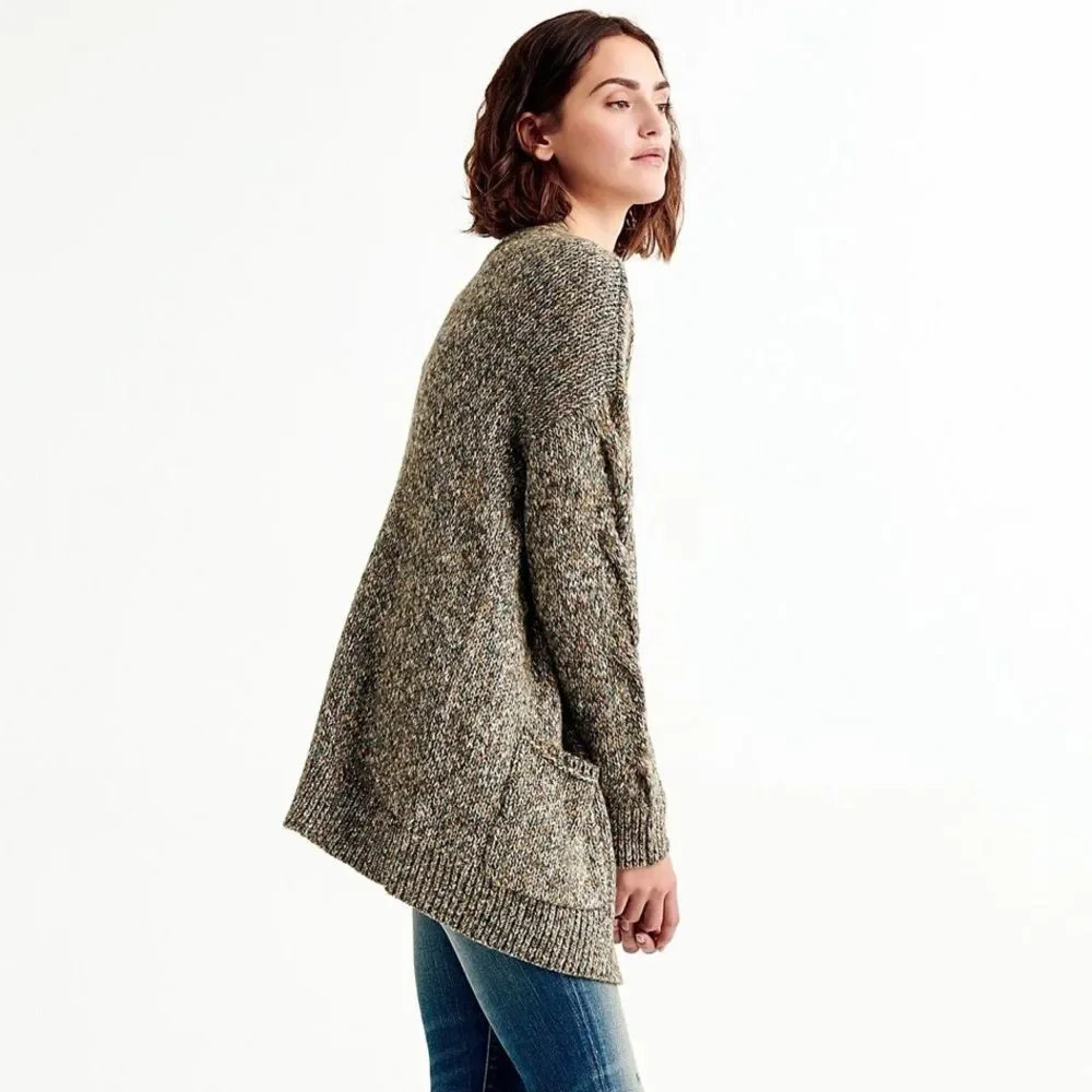 Lucky Brand Venice Marl Cotton Blend Cardigan‎ Size S Cozy Casual Everyday Knit